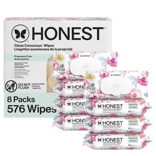 Miniatura 32 de The Honest Company - Toallitas limpiadoras para bebé con 99% de agua, respetuosas con el medioambiente, a base de plantas, hipoalergénicas