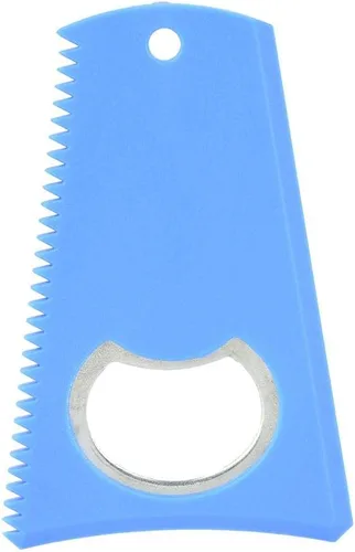 Alomejor Tabla de surf portátil Removedor de raspado de cera Peine Junta de cera Herramienta de limpieza Abrebotellas Color opcional Negro Amarillo