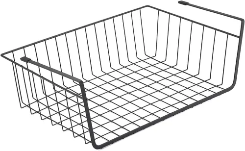 Miniatura 2 de Cesta debajo del estante, 6 cestas de almacenamiento colgantes para despensa, armario, lavandería, cestas deslizantes para cocina, mostrador