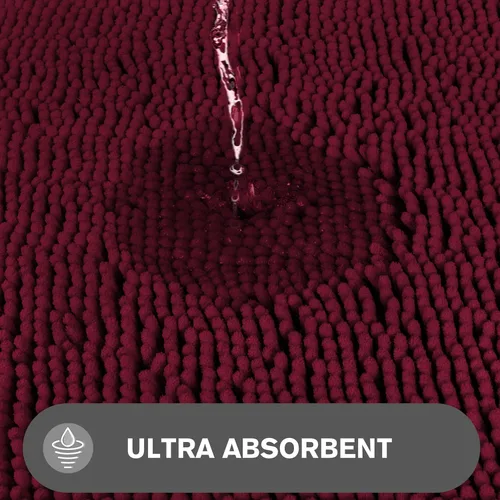 Miniatura 625 de Alfombra de baño pequeña de 12 x 18 pulgadas, lavable y absorbente, antideslizante, alfombra de baño de felpilla gruesa y suave para baño, ducha