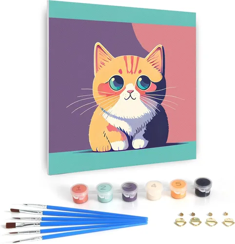 Dynippy Pintura al óleo de bricolaje por números para principiantes, lienzo colorido, enmarcado, acrílico, al óleo, kit de pintura fácil para Búho