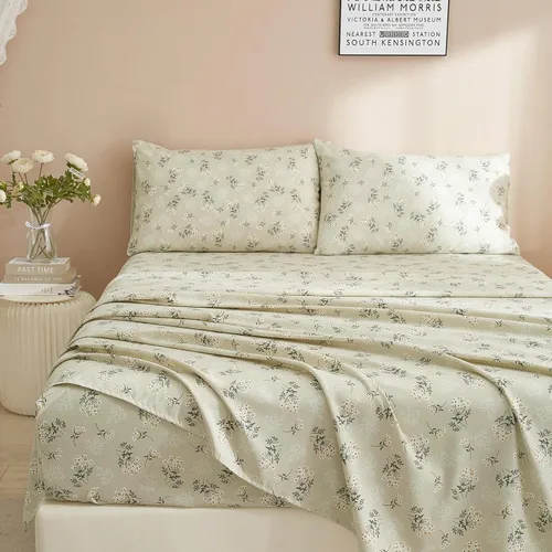 Miniatura 13 de LifeTB Tan Gingham - Juego de sábanas tamaño matrimonial, transpirables, suaves, color beige, gris topo, sábanas a cuadros 100% algodón lavado