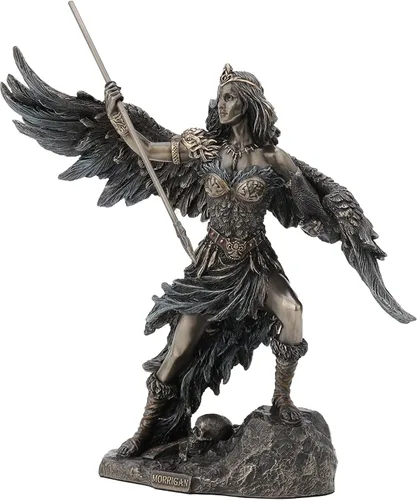 Miniatura 2 de Veronese Design Morrigan The Celtic Phantom Queen de 8 5/8 pulgadas de alto, escultura de resina bronceada fundida en frío, figura para decoración