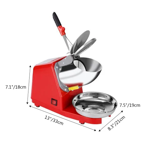 Miniatura 2 de Yahpetes Máquina eléctrica de hielo raspado, 1 pieza, trituradora de hielo eléctrica de doble cuchilla, máquina para hacer conos de nieve, 187