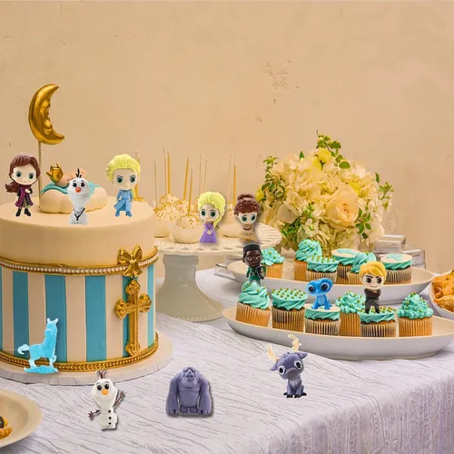 Miniatura 3 de Decoración de pastel de congelado, 12 piezas de figuras de acción de congelados, figura de acción de congelado, mini figuritas de juguete