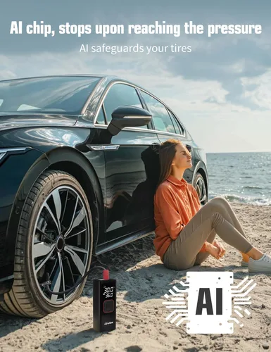 Miniatura 5 de Inflador de Neumáticos Compresor de Aire Portátil, 3 Veces Más Rápido 25000mAh 160 PSI Bomba de Aire para Neumáticos de Coche - Inalámbrica