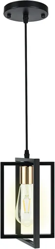 Miniatura 8 de Luces colgantes negras para isla de cocina, lámpara colgante industrial con pantallas de metal duraderas, 1 paquete de iluminación de isla de cocina