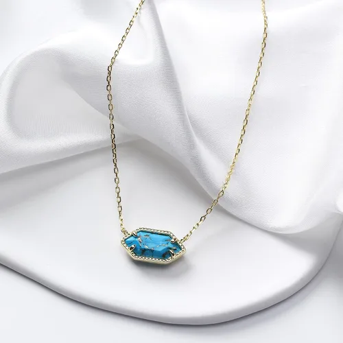 Miniatura 4 de CALOO TEEMOO Collares para mujer, cadena chapada en oro de 14 quilates con dije, collares largos de lujo para mujer, joyería de moda, collar de oro
