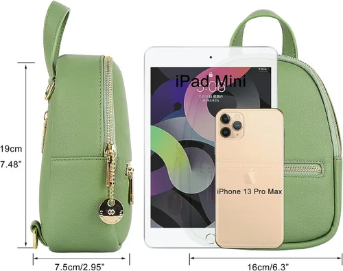Miniatura 5 de Aeeque Mini mochila para mujer bolsa cruzada de cuero para teléfono bolsa de hombro pequeña Viajar