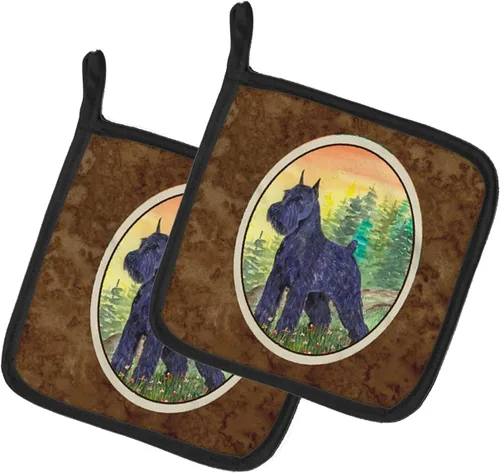 Miniatura 220 de Caroline's Treasures SS8617PTHD - Juego de soportes para ollas de cocina resistentes al calor, almohadillas calientes para horno para cocinar, Husky