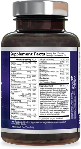 Miniatura 9 de Suplemento de memoria cerebral, nootrópicos de fuerza 3 veces para concentración, claridad y apoyo de enfoque, salud cerebral, vitaminas cognitivas