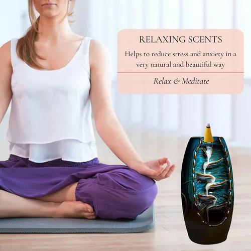 Miniatura 6 de Conos de incienso esenciales relajantes para reflujo, 100 % aromas naturales, paquete de 100 unidades, mejora la meditación y la atención plena