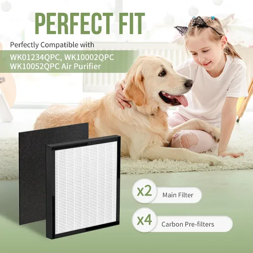 Miniatura 2 de WK01234QPC Kit de repuesto de filtro compatible con los modelos Oreck Air Pu-rifier WK01234QPC, compatible con los modelos WK10002QPC y Plus Pet