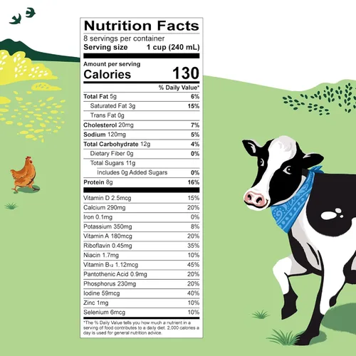 Miniatura 2 de Organic Valley, Sin lactosa, 2%, medio galón, 64 onzas líquidas