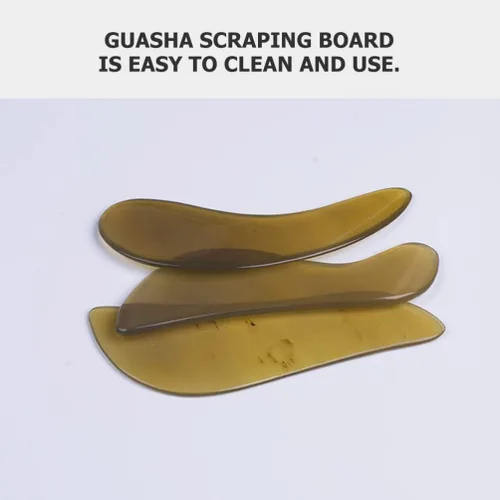 Miniatura 4 de FOMIYES Herramienta de masaje Guasha, herramienta facial de cuerno de buey natural, herramienta de masaje de raspado de guasha, tabla de guasha