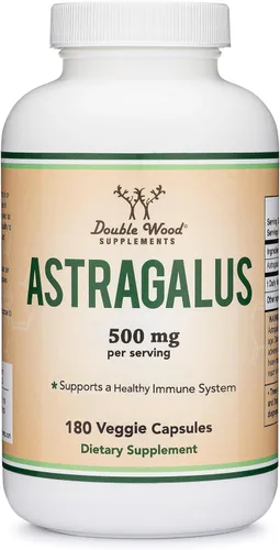 Miniatura 5 de Double Wood Supplements Astrágalo estimulante inmune 500 mg 180 cápsulas - Rico en flavonoides y polisacáridos - Sin OMG, sin gluten, probado por