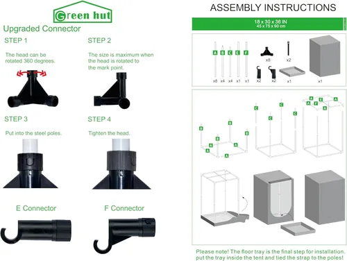 Miniatura 8 de Tienda de cultivo pequeña para plantas de interior de 18 x 30 x 36 pulgadas, tiendas de cultivo hidropónico Mylar para interiores, sala de cultivo