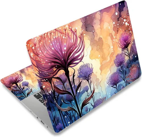 Miniatura 50 de Adhesivo para laptop de 12.1-15.6 pulgadas, calcomanía reutilizable universal de vinilo para laptop, protector de arte impermeable en color panal