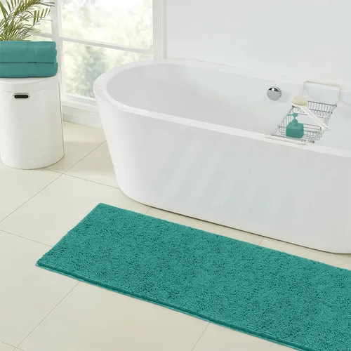 Miniatura 59 de LuxUrux Tapete de microfibra afelpada, de felpilla extrasuave, pelo largo de 1 pulgada, muy absorbente, para baño o ducha, lavar y secar a máquina