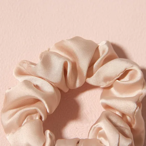Miniatura 6 de Coleteros para el cabello para mujer, bufanda LFOUVRE Scrunchies, 2 piezas de bufandas anudadas para niñas, bufanda de satén sedoso, banda elástica