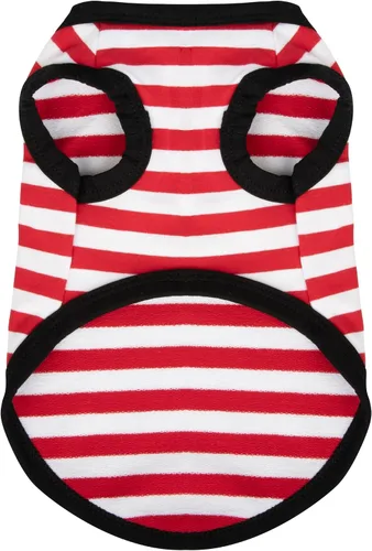 Miniatura 10 de Paiaite 3 piezas de camisa para perro a rayas de color oscuro, camisas sin mangas de algodón para cachorros, ropa transpirable para mascotas