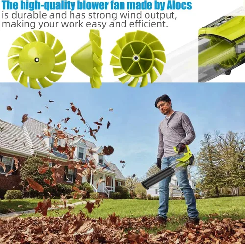 Miniatura 5 de Paquete de 2 ventiladores Alocs de repuesto para Ryobi - 18V One+ P2108 y P21081 soplador de hojas inalámbrico, parte # 529437004 reemplaza