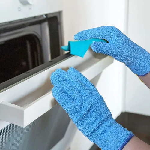 Miniatura 8 de Guantes de microfibra para quitar polvo de plantas de Evridwear reutilizables, guante de limpieza de hojas para plantas de interior, persianas, Azul