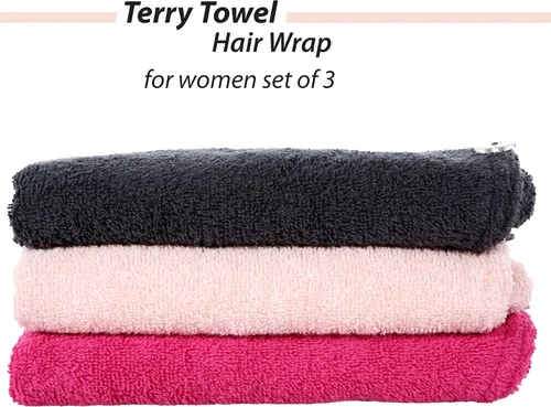 Miniatura 6 de Cacala Gorro de ducha de tela de rizo para mujer, toalla de lujo para el cabello, envolturas para el cabello sin encrespamiento para mujer, cabello