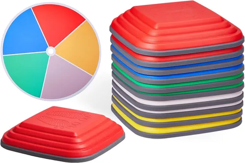 Miniatura 13 de VEVOR Piedras de equilibrio para niños, 12 unidades, hasta 220 libras, antideslizantes para niños pequeños, juego de coordinación de carrera