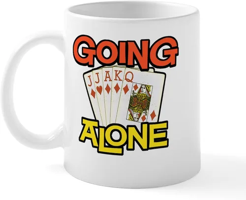 Miniatura 74 de CafePress Euchre Champ Mugs Taza de café de cerámica de 11 oz (11.0 fl oz)