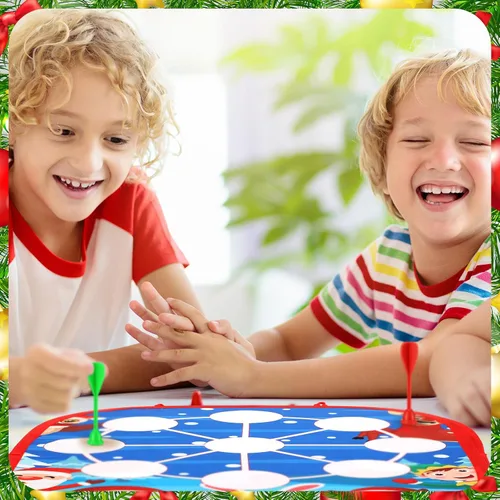 Miniatura 5 de Liliful Juego de lanzamiento de bolsas de frijoles de Navidad 3 en 1, juegos de fiesta de Navidad para familias, juego plegable de cornhole