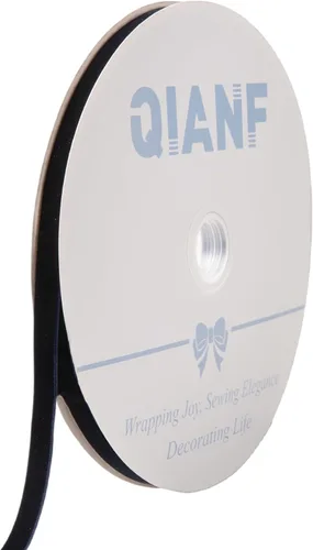 Miniatura 25 de QIANF Cinta de terciopelo, carrete de 1 1/2 pulgadas por 25 yardas (rojo)