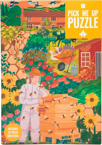 Miniatura 2 de Talking Tables Rompecabezas de festival de música de 1000 piezas para adultos con póster a juego y hoja de preguntas Colorido diseño ilustrado