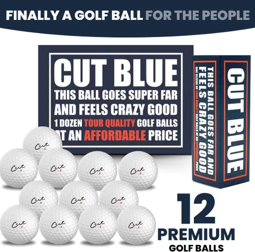 Miniatura 4 de Pelotas de golf azul cortadas, 4 piezas de uretano (una docena)