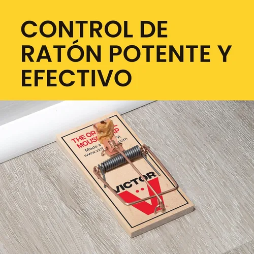 Miniatura 2 de Trampas para ratones Victor M150-12, pedal de metal, madera FSC de origen sostenible, trampas para ratones de madera - Paquete de 12