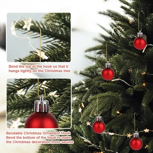 Miniatura 3 de SAVITA 200 ganchos para adornos de Navidad, 2.4 x 0.5 pulgadas, ganchos para adornos de árbol de Navidad en forma de C con caja de almacenamiento