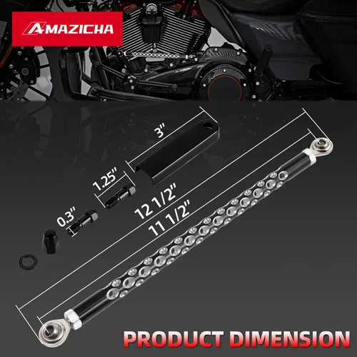 Miniatura 3 de Amazicha Engranaje de palanca de cambios para motocicleta, color negro, compatible con Harley Davidson Softail Dyna Touring Street Glide Electra