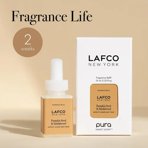 Miniatura 4 de LAFCO New York Fall Pura - Recambio de dispositivo inteligente, semillas de calabaza y sándalo, frasco que ofrece hasta 2 semanas de vida
