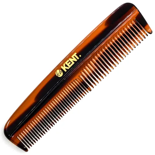 Miniatura 10 de Kent R7T - Peine de bolsillo para cabello de doble diente, pequeño peine de dientes finos/anchos para cabello, barba y bigote, peine de aseo grueso