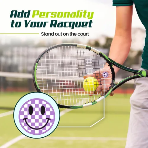Miniatura 2 de Tennis Racket Dampener - Cute Designs - Vibration & Noise-Reducing Tennis Shock Absorber for Racquets - Secure, Easy-Install Accessories for Players