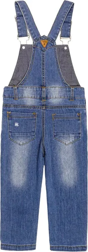 Miniatura 2 de KIDSCOOL SPACE Pantalones de mezclilla ajustados para bebés y niños pequeños, overol de mezclilla con bolsillo grande rasgado