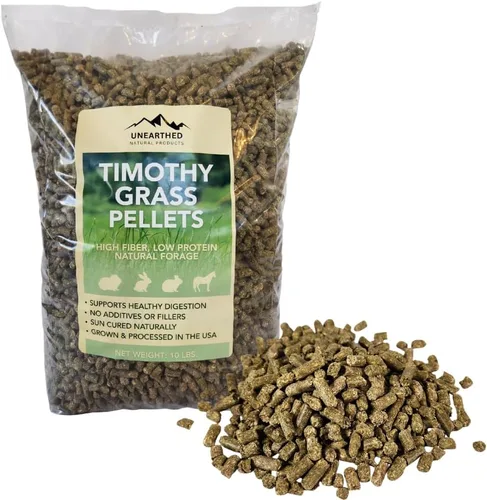 Miniatura 6 de Unearthed Pellets de alfalfa sin OMG – Alfalfa curada al sol 100% pura, sin aditivos ni rellenos Alimento premium para conejos, caballos, cabras