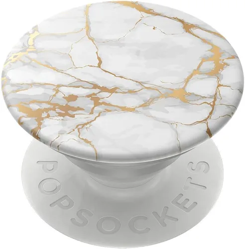 Miniatura 9 de PopSockets - Agarre para teléfono con soporte expandible, agarre adhesivo, mármol Lutz de oro rosa Mármol rosa