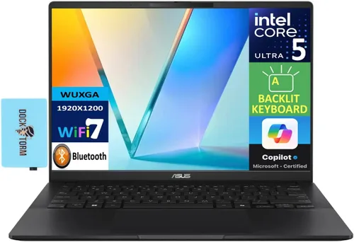 ASUS Vivobook S 14 Q423 - Laptop alimentado por IA de 14.0 pulgadas OLED FHD+ pantalla (Intel Ultra 5-226v, 16GB LPDDR5X, 512GB PCIe SSD, AI