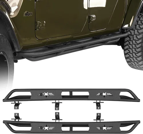 Miniatura 12 de u-Box Gladiator - Estribo de 6.9 pulgadas para Jeep Gladiator JT 2020-2026, dos rieles deslizantes tubulares antideslizantes para escaleras