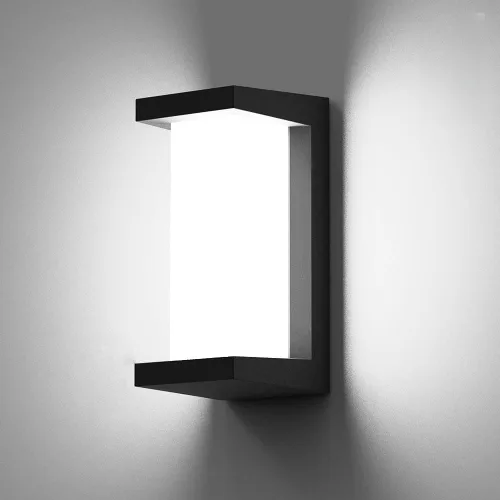 Miniatura 9 de Sytmhoe Luces de pared exteriores del anochecer al amanecer, moderna lámpara LED para exteriores, aplique de pared negro de 3000 K, luz exterior