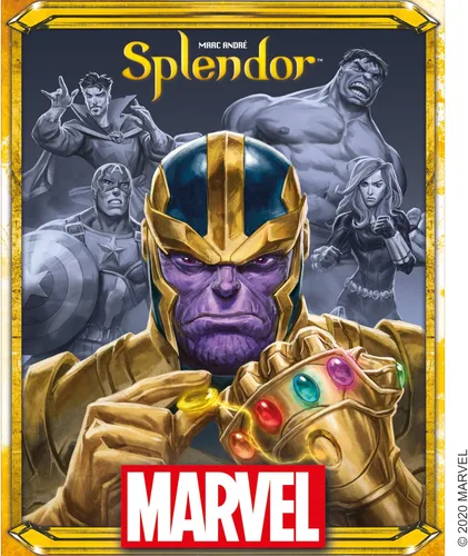 Asmodee Juego de mesa Marvel Splendor: une héroes y gemas en una aventura de estrategia épica, juego familiar para niños y adultos, a partir de 10