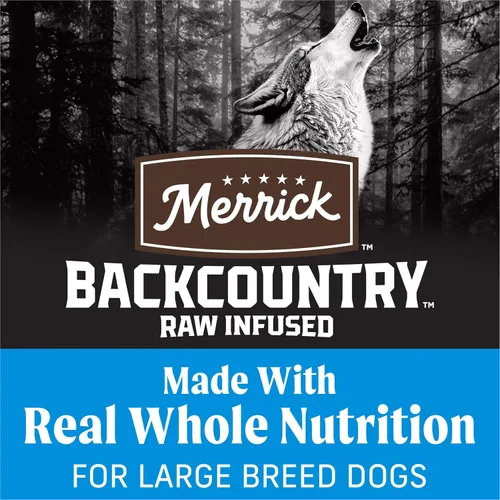 Miniatura 4 de Merrick Backcountry - Alimento seco para perros adultos sin granos, croquetas con trozos crudos liofilizados, receta de raza grande, bolsa de 20.0