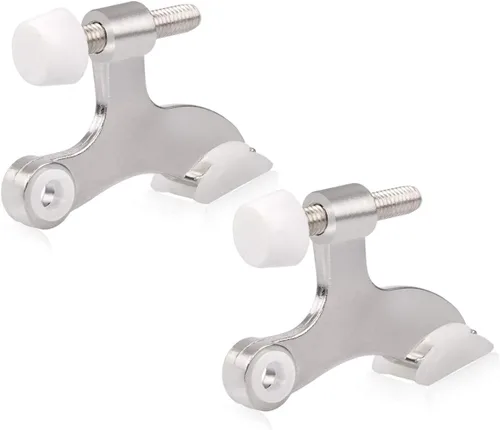Miniatura 10 de HOMOTEK Paquete de 2 Topes de Puerta con Pasador de Bisagra Negro, Tope de Puerta Ajustable de Lujo Resistente de 2-1/2"x1-3/4", con Puntas