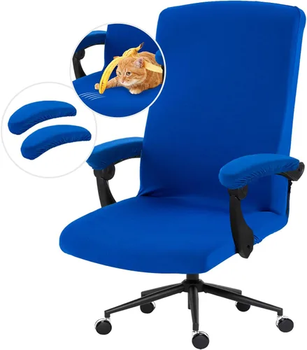 Miniatura 103 de Fundas elásticas para asiento de silla de oficina de escritorio - Funda universal de spandex para silla de computadora - Fundas removibles lavables